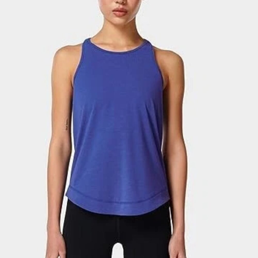 NWT Sweaty Betty Breathe Easy Running Tank Top in Hour Blue